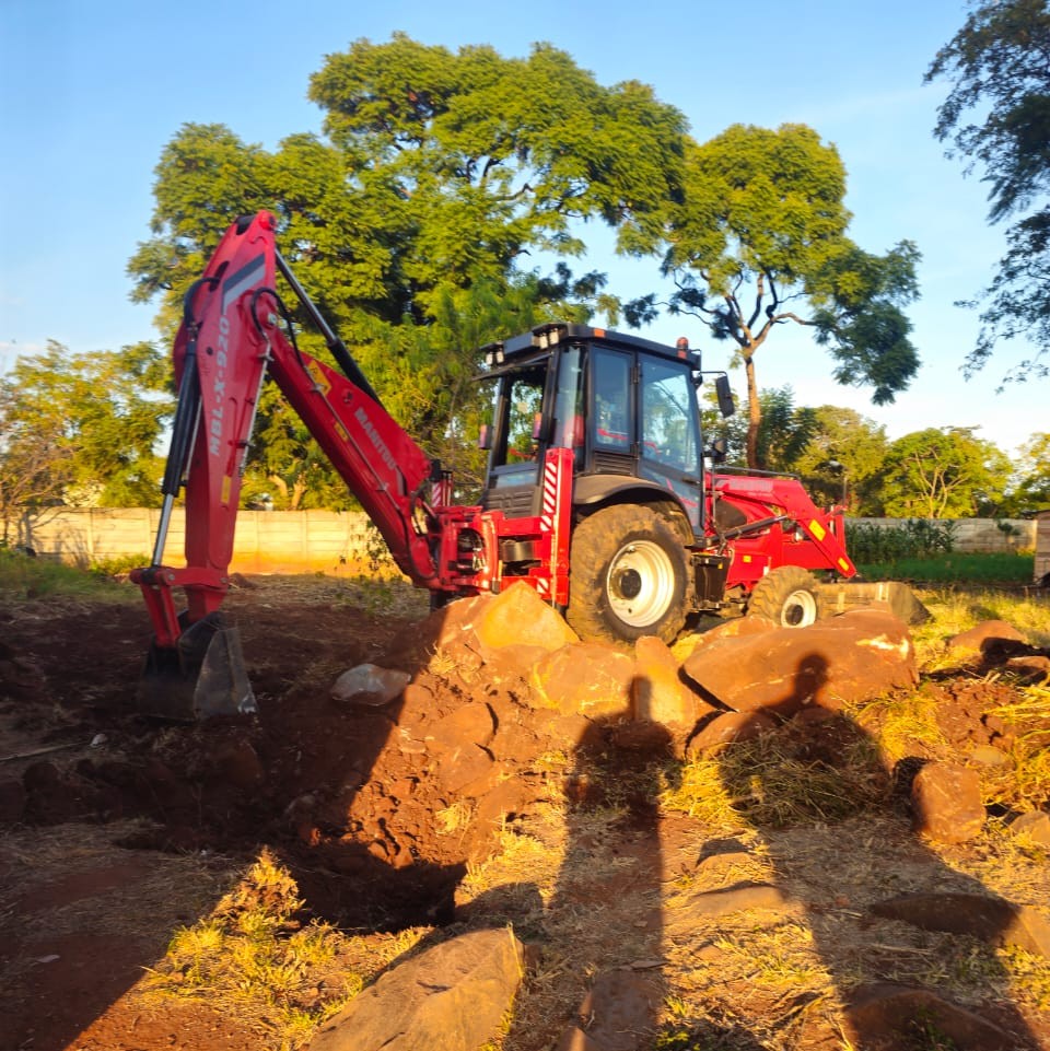 Excavator working on a ZIFRAC construction site